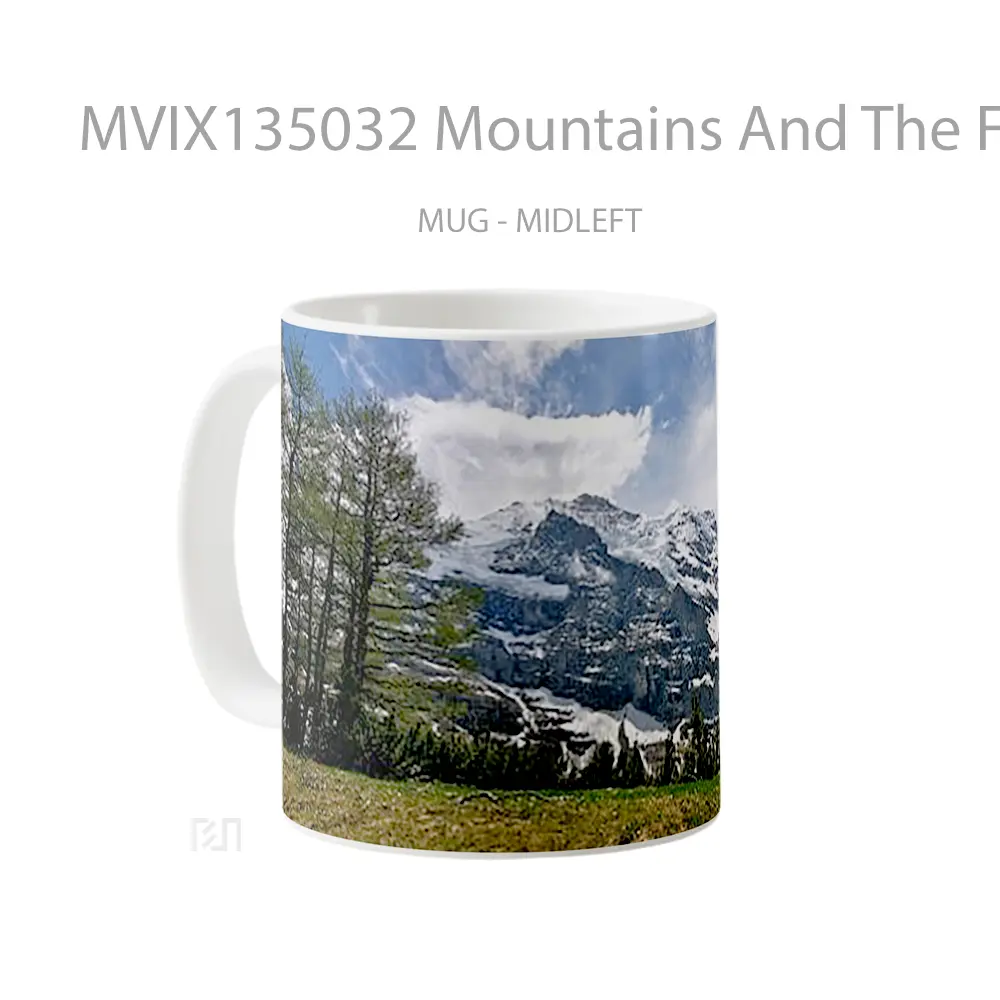 Mug Mountains And The Forest Gelas Pemandangan Alam - All-side / Desain