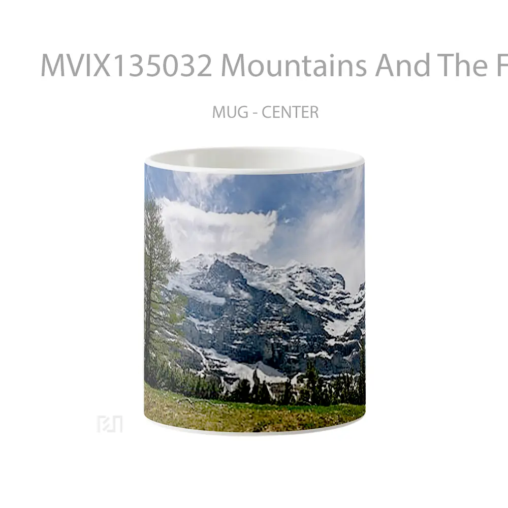 Mug Mountains And The Forest Gelas Pemandangan Alam
