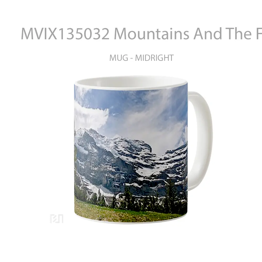 Mug Mountains And The Forest Gelas Pemandangan Alam - All-side / Desain