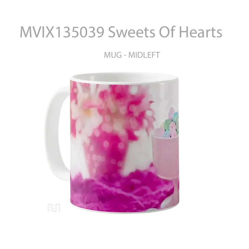 Mug Sweets Of Hearts Gelas Keramik Unik - All-side / Desain