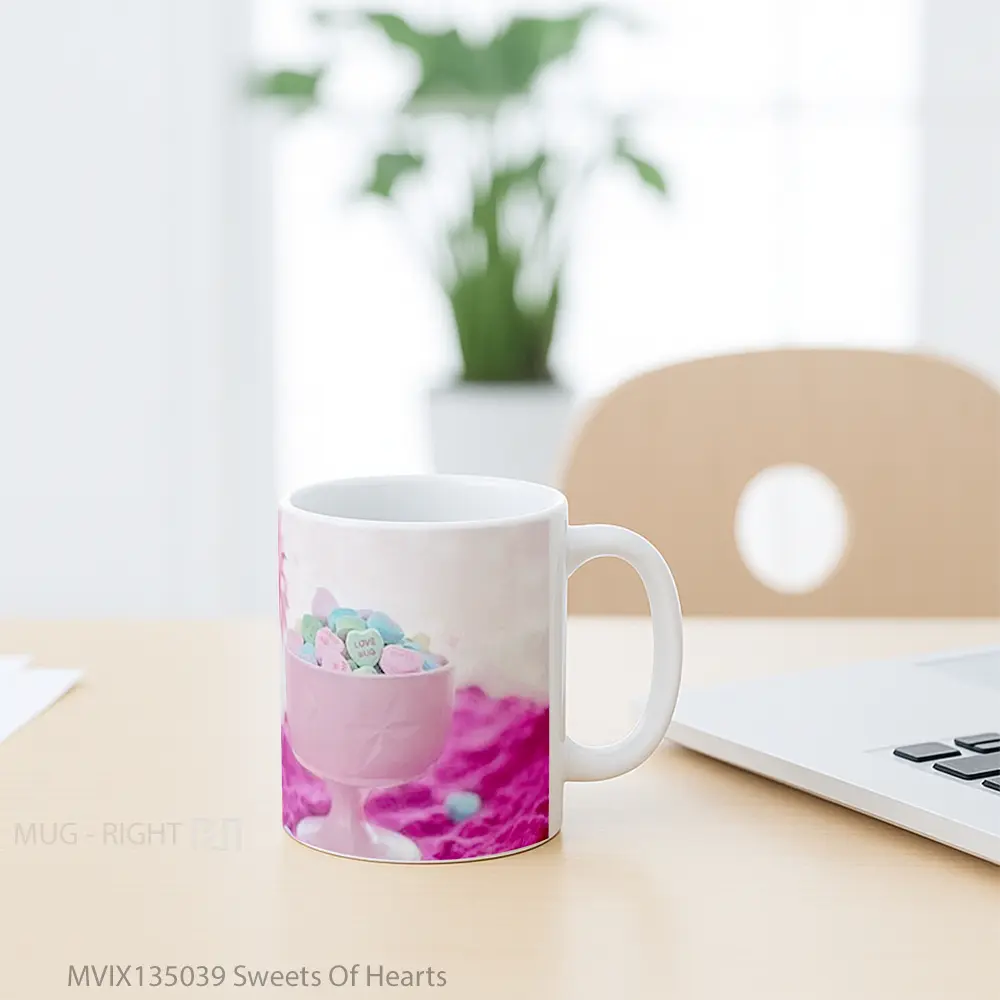 Mug Sweets Of Hearts Gelas Keramik Unik - All-side / Desain