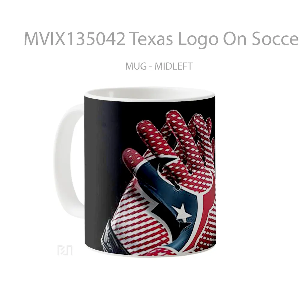 Mug Texas Logo On Soccer Gloves Gelas Keramik Unik - All-side / Desain