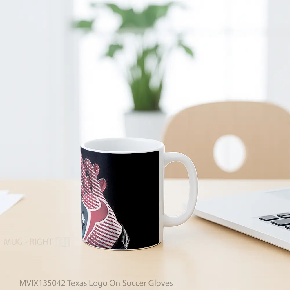 Mug Texas Logo On Soccer Gloves Gelas Keramik Unik - All-side / Desain