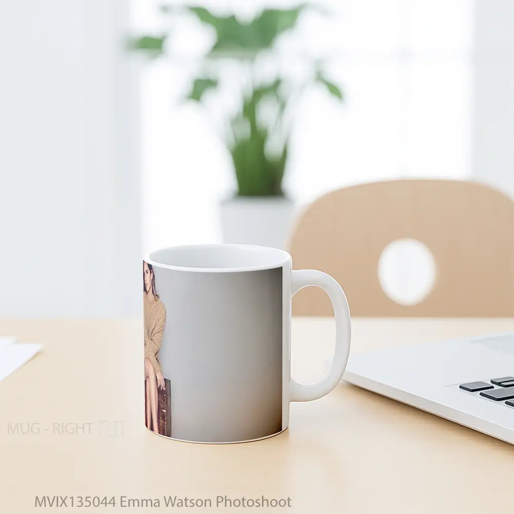 Mug Emma Watson Photoshoot Gelas Selebriti - All-side / Desain