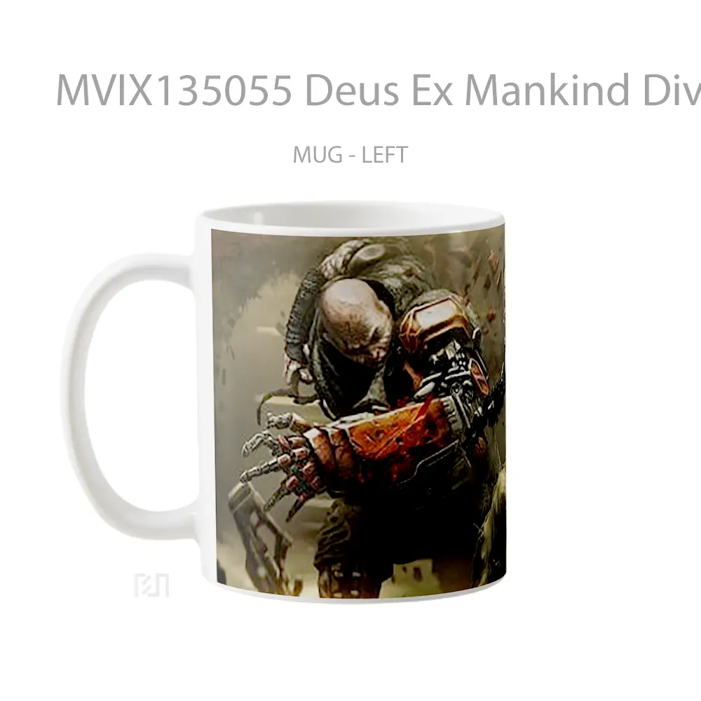Mug Deus Ex Mankind Divided Concept Art Gelas Keramik Unik - All-side / Desain