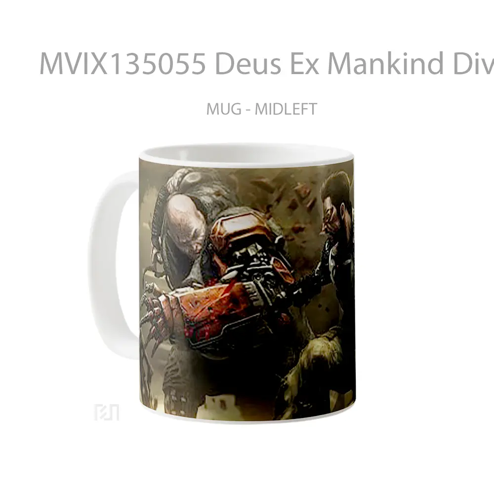 Mug Deus Ex Mankind Divided Concept Art Gelas Keramik Unik - All-side / Desain