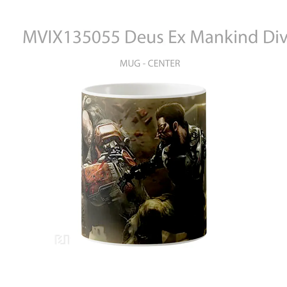 Mug Deus Ex Mankind Divided Concept Art Gelas Keramik Unik