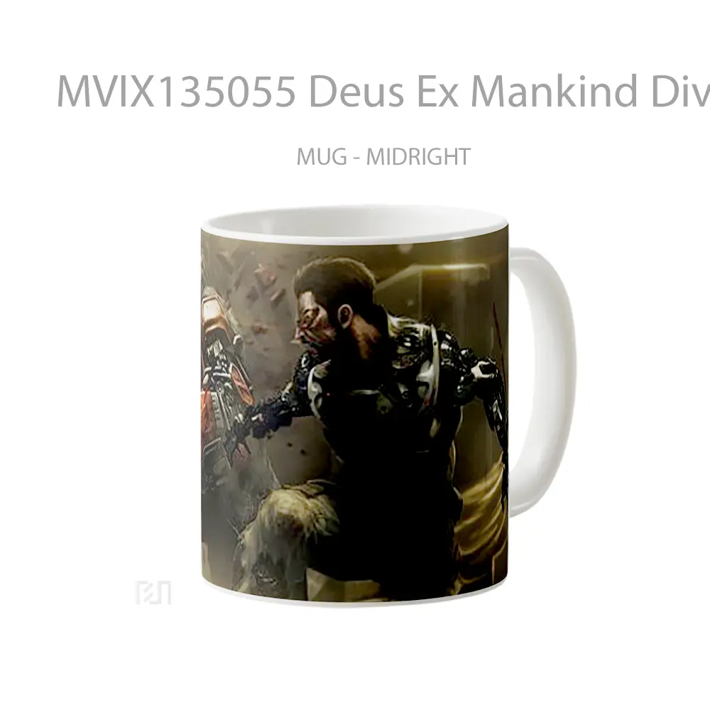 Mug Deus Ex Mankind Divided Concept Art Gelas Keramik Unik - All-side / Desain