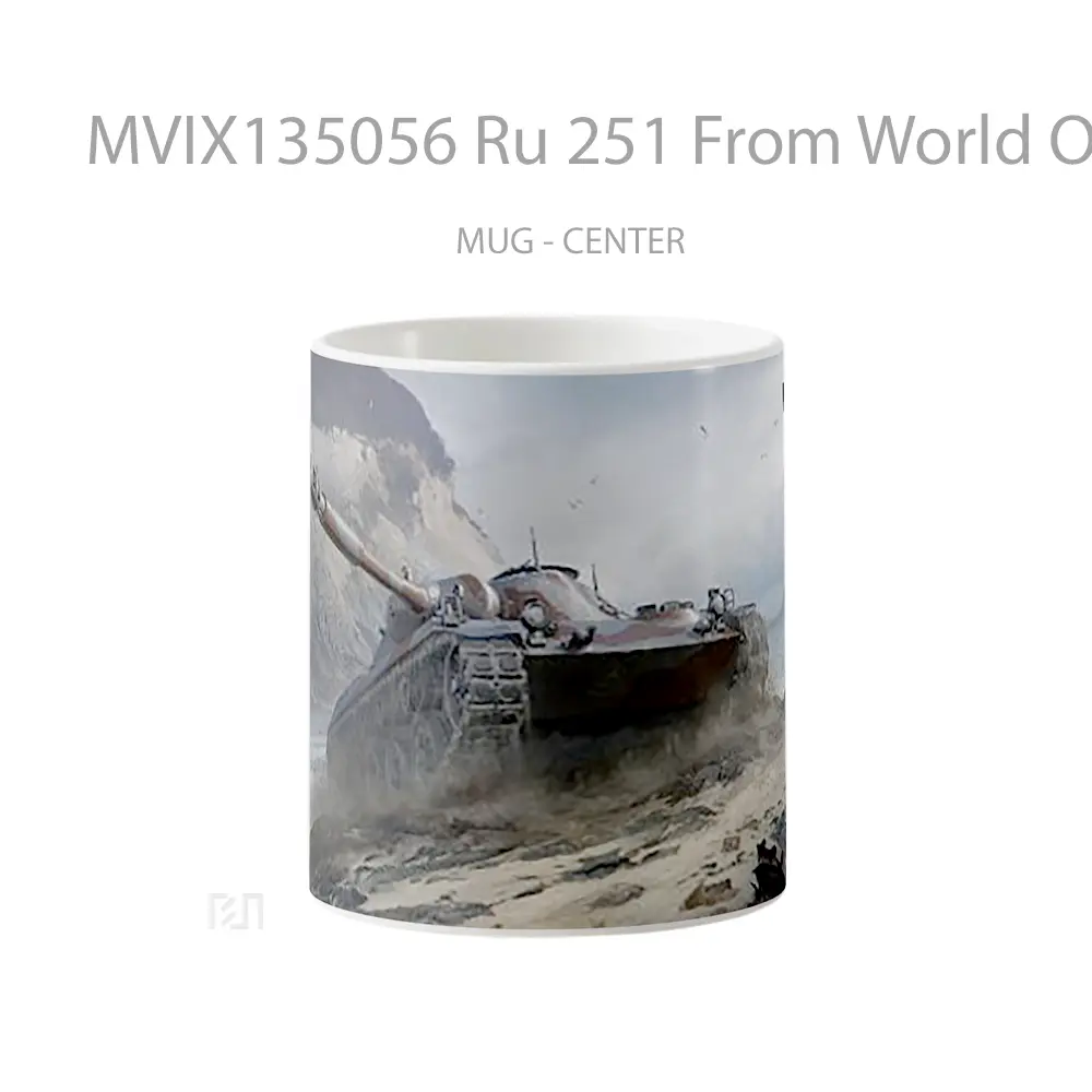 Mug Ru 251 From World Of Tanks Gelas Keramik Unik