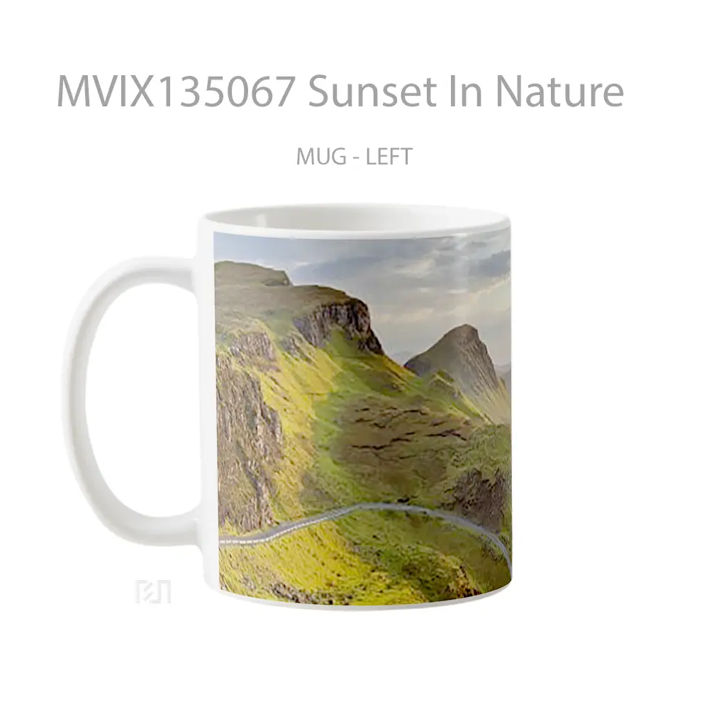 Mug Sunset In Nature Gelas Pemandangan Alam - All-side / Desain