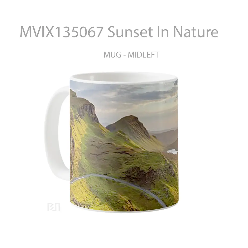 Mug Sunset In Nature Gelas Pemandangan Alam - All-side / Desain