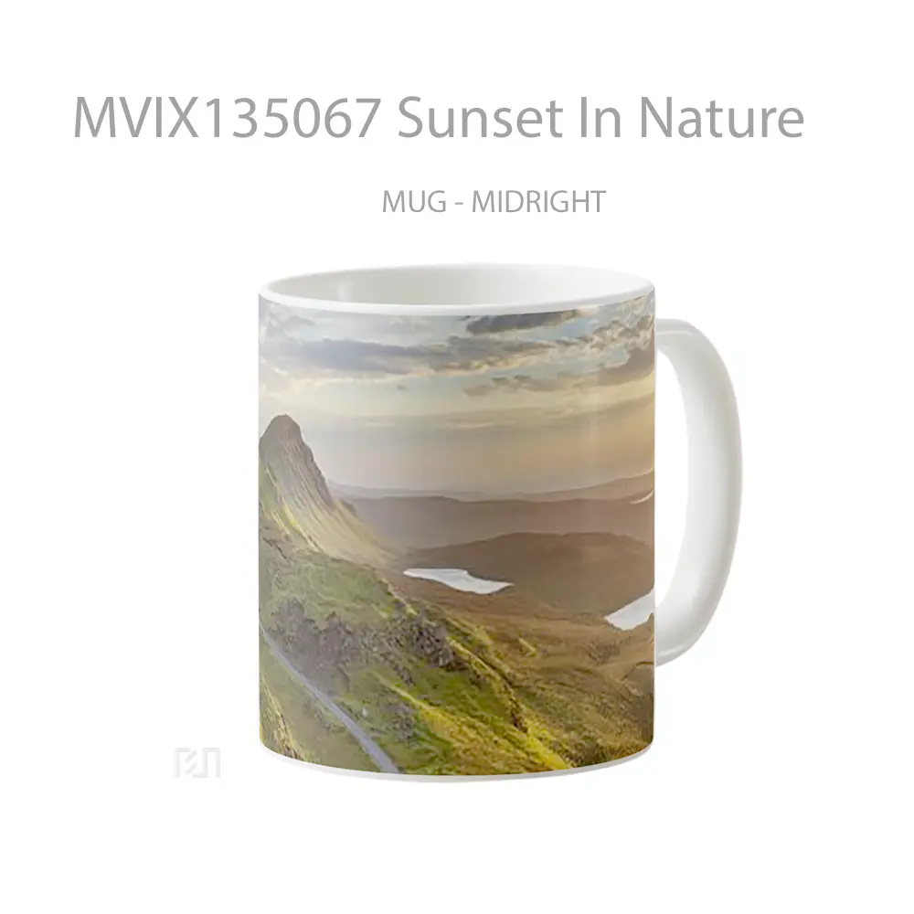 Mug Sunset In Nature Gelas Pemandangan Alam - All-side / Desain
