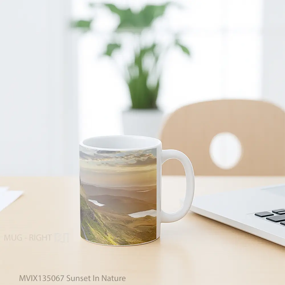 Mug Sunset In Nature Gelas Pemandangan Alam - All-side / Desain