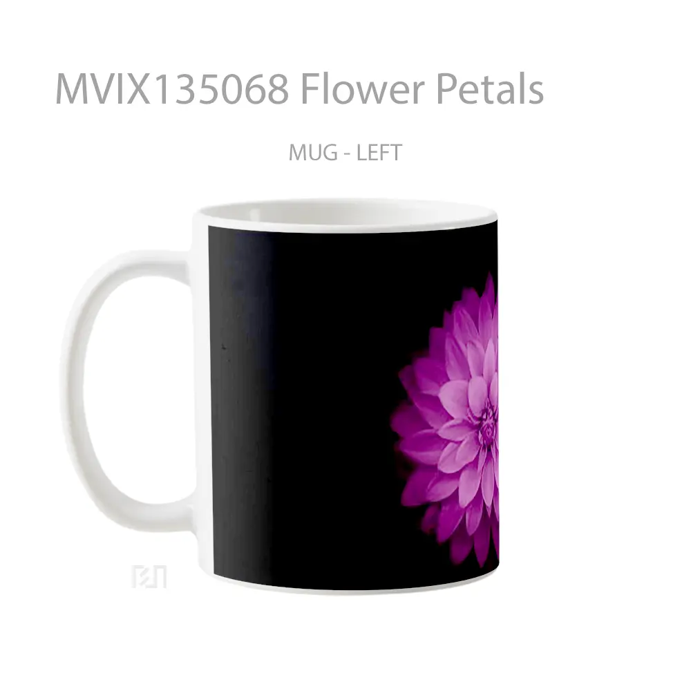 Mug Flower Petals Gelas Pemandangan Alam - All-side / Desain