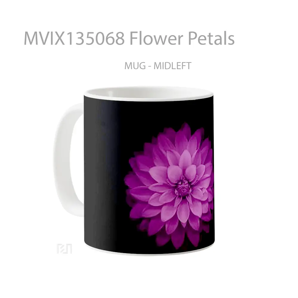 Mug Flower Petals Gelas Pemandangan Alam - All-side / Desain
