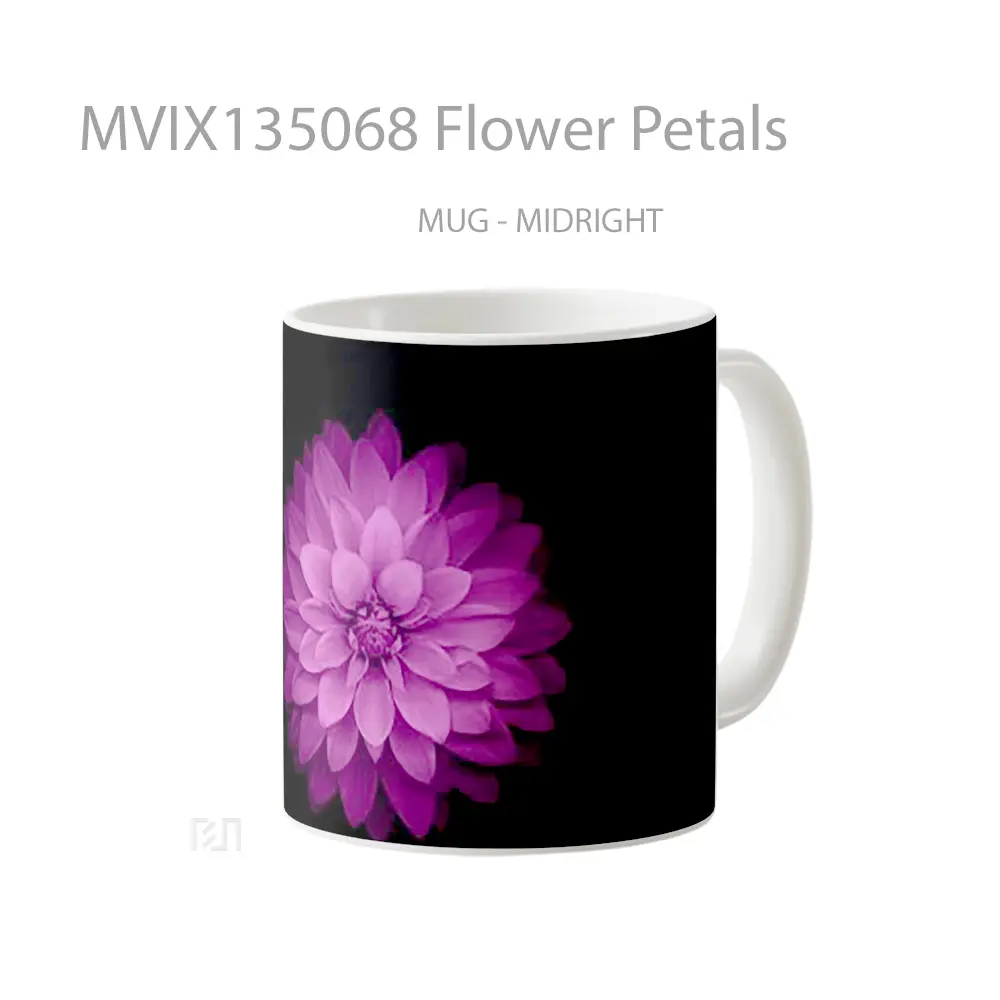Mug Flower Petals Gelas Pemandangan Alam - All-side / Desain