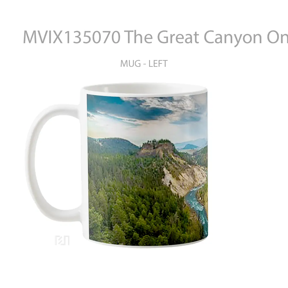 Mug The Great Canyon On The Yellowstone River Gelas Pemandangan Alam - All-side / Desain