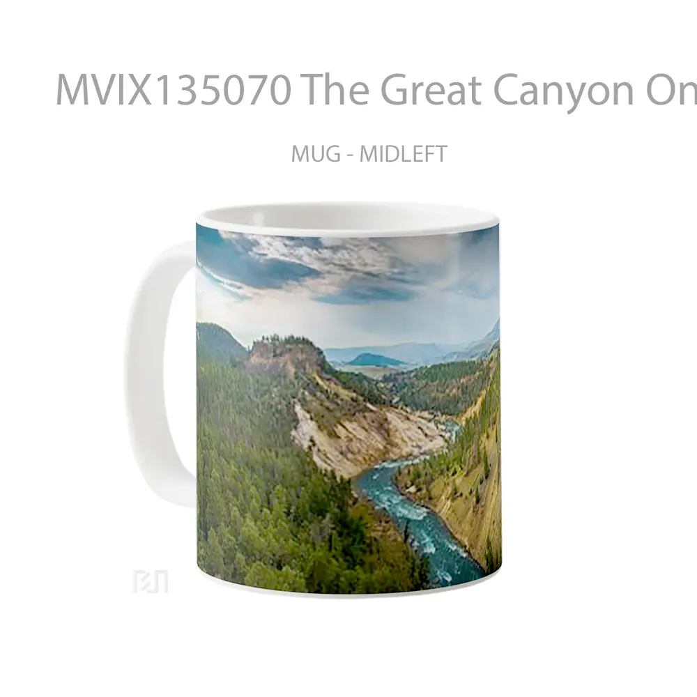 Mug The Great Canyon On The Yellowstone River Gelas Pemandangan Alam - All-side / Desain