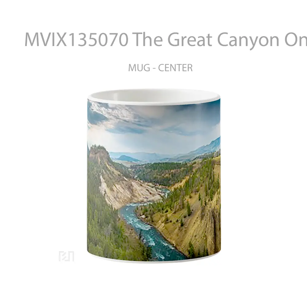 Mug The Great Canyon On The Yellowstone River Gelas Pemandangan Alam
