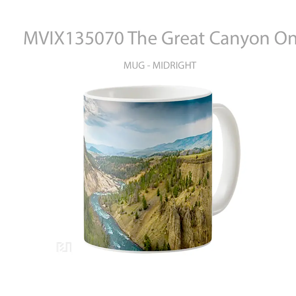 Mug The Great Canyon On The Yellowstone River Gelas Pemandangan Alam - All-side / Desain