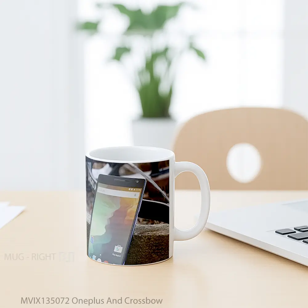 Mug Oneplus And Crossbow Gelas Keramik Unik - All-side / Desain