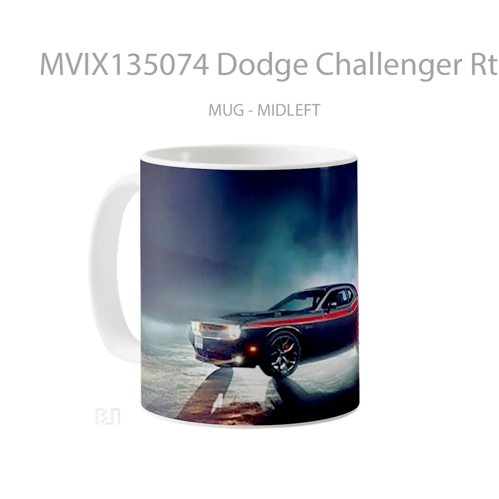 Mug Dodge Challenger Rt Gelas Keramik Unik - All-side / Desain