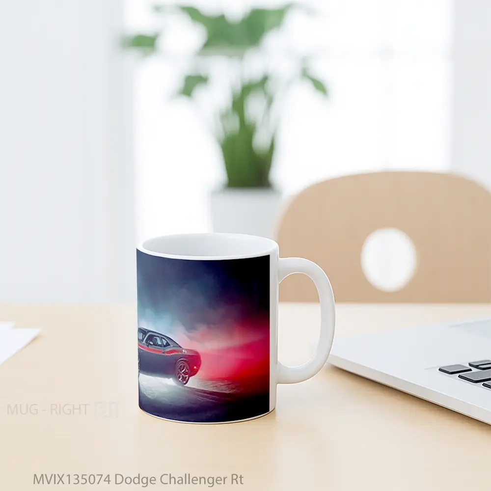 Mug Dodge Challenger Rt Gelas Keramik Unik - All-side / Desain