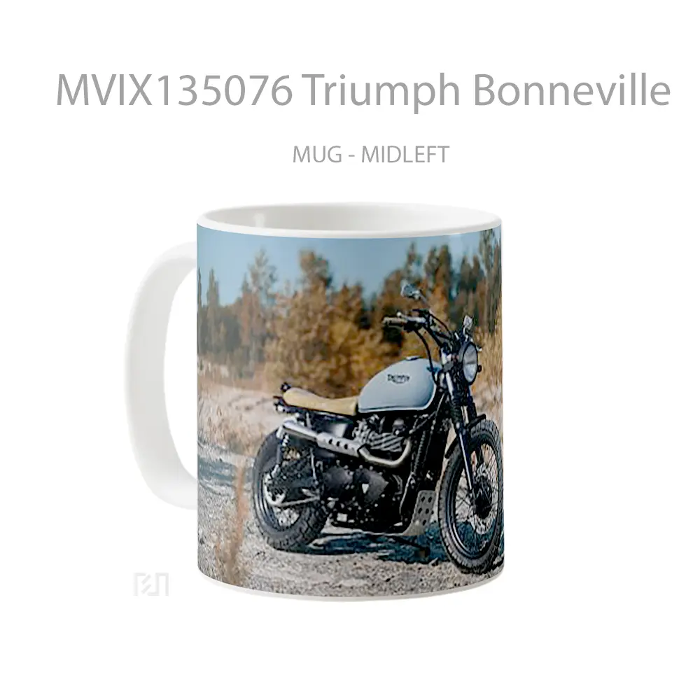Mug Triumph Bonneville Gelas Keramik Unik - All-side / Desain