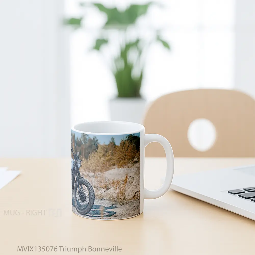 Mug Triumph Bonneville Gelas Keramik Unik - All-side / Desain