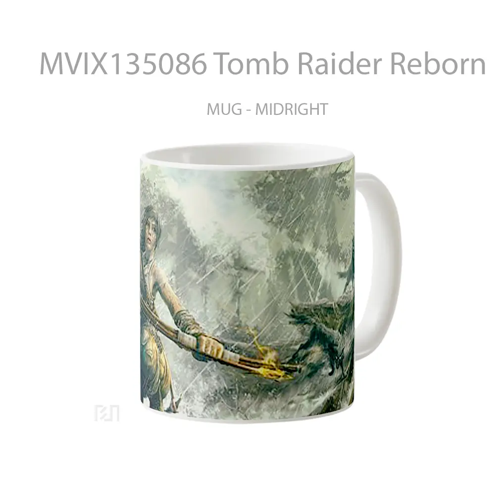 Mug Tomb Raider Reborn Lara Croft Art Gelas Keramik Unik - All-side / Desain