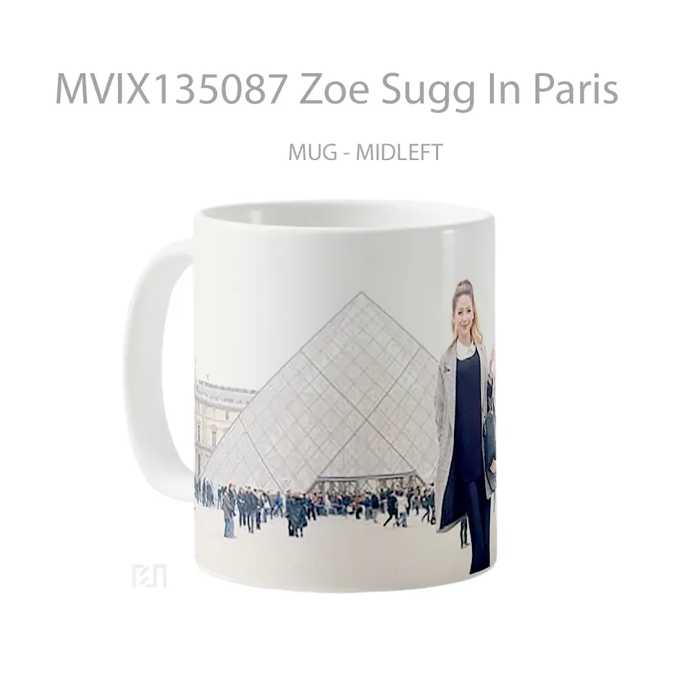 Mug Zoe Sugg In Paris Gelas Keramik Unik - All-side / Desain