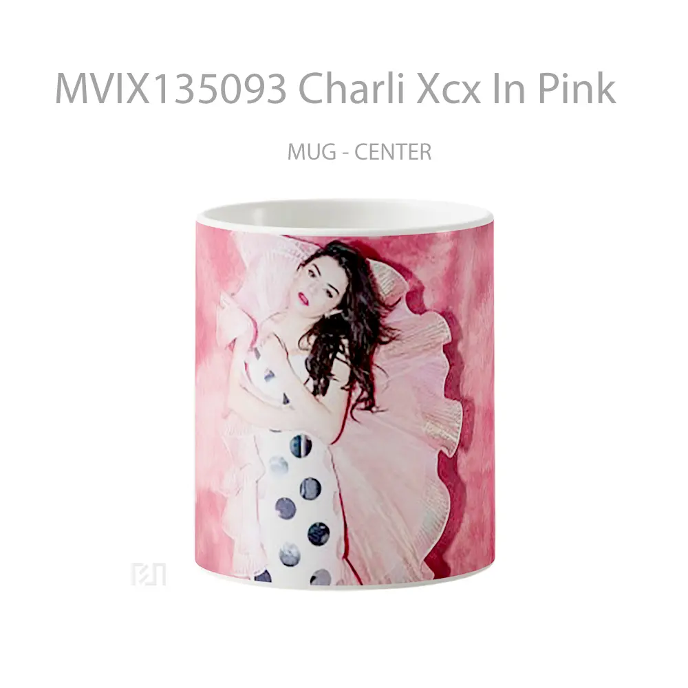 Mug Charli Xcx In Pink Gelas Keramik Unik