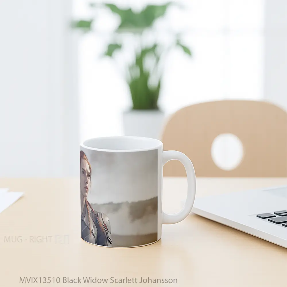 Mug Black Widow Scarlett Johansson Gelas Superhero - All-side / Desain