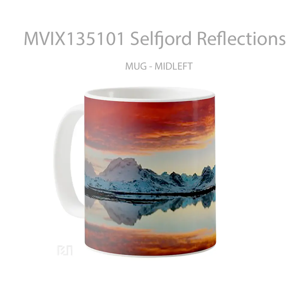 Mug Selfjord Reflections Gelas Keramik Unik - All-side / Desain