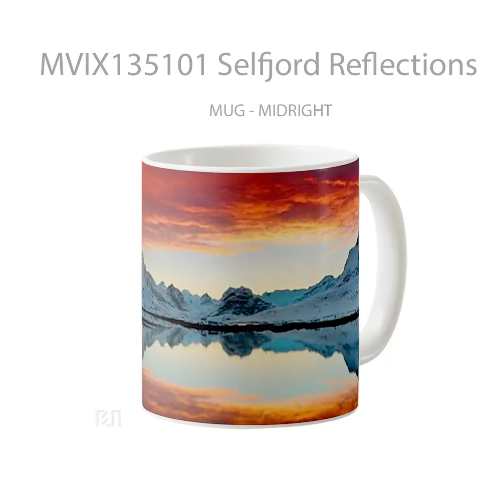 Mug Selfjord Reflections Gelas Keramik Unik - All-side / Desain