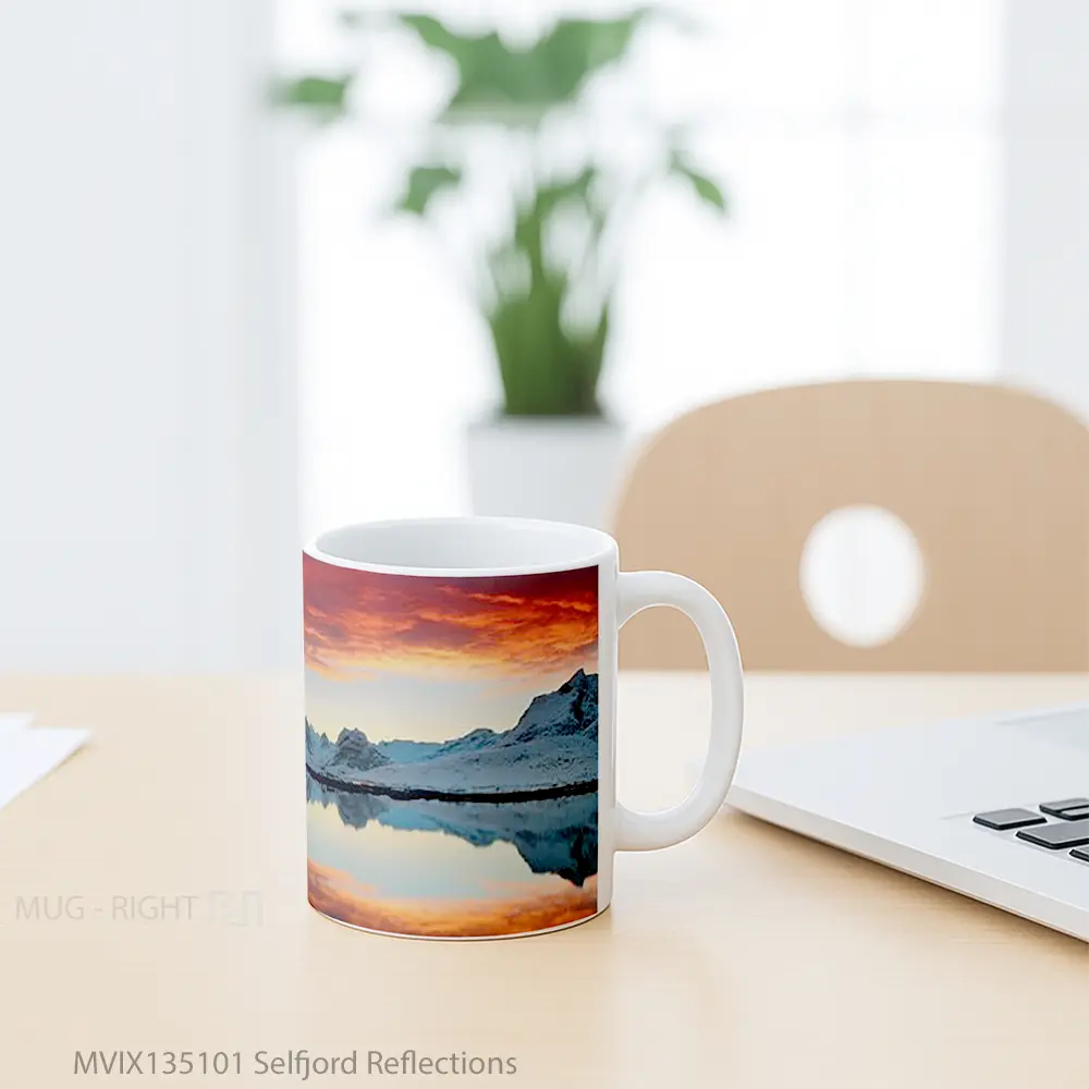 Mug Selfjord Reflections Gelas Keramik Unik - All-side / Desain