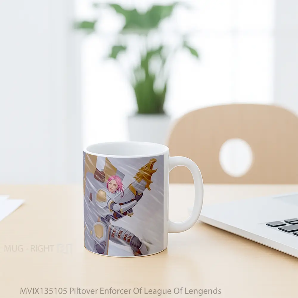 Mug Piltover Enforcer Of League Of Lengends Gelas Keramik Unik - All-side / Desain