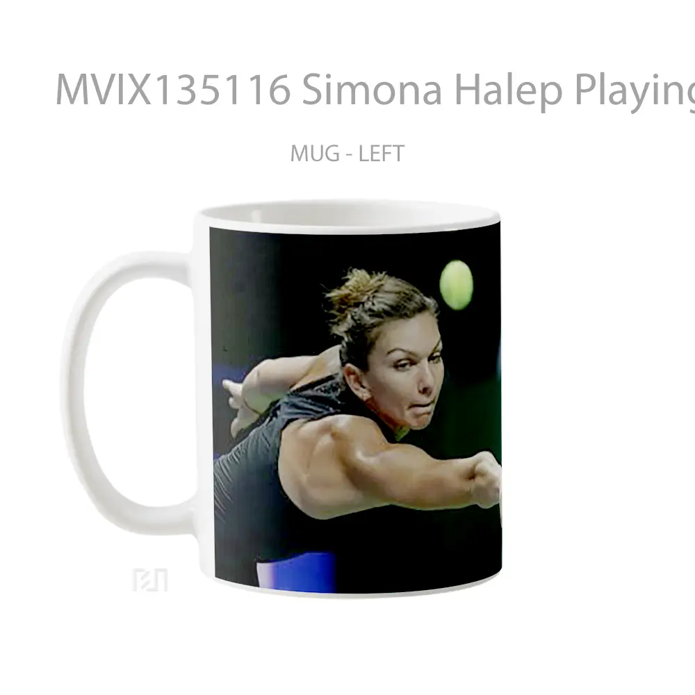 Mug Simona Halep Playing Tennis Gelas Keramik Unik - All-side / Desain