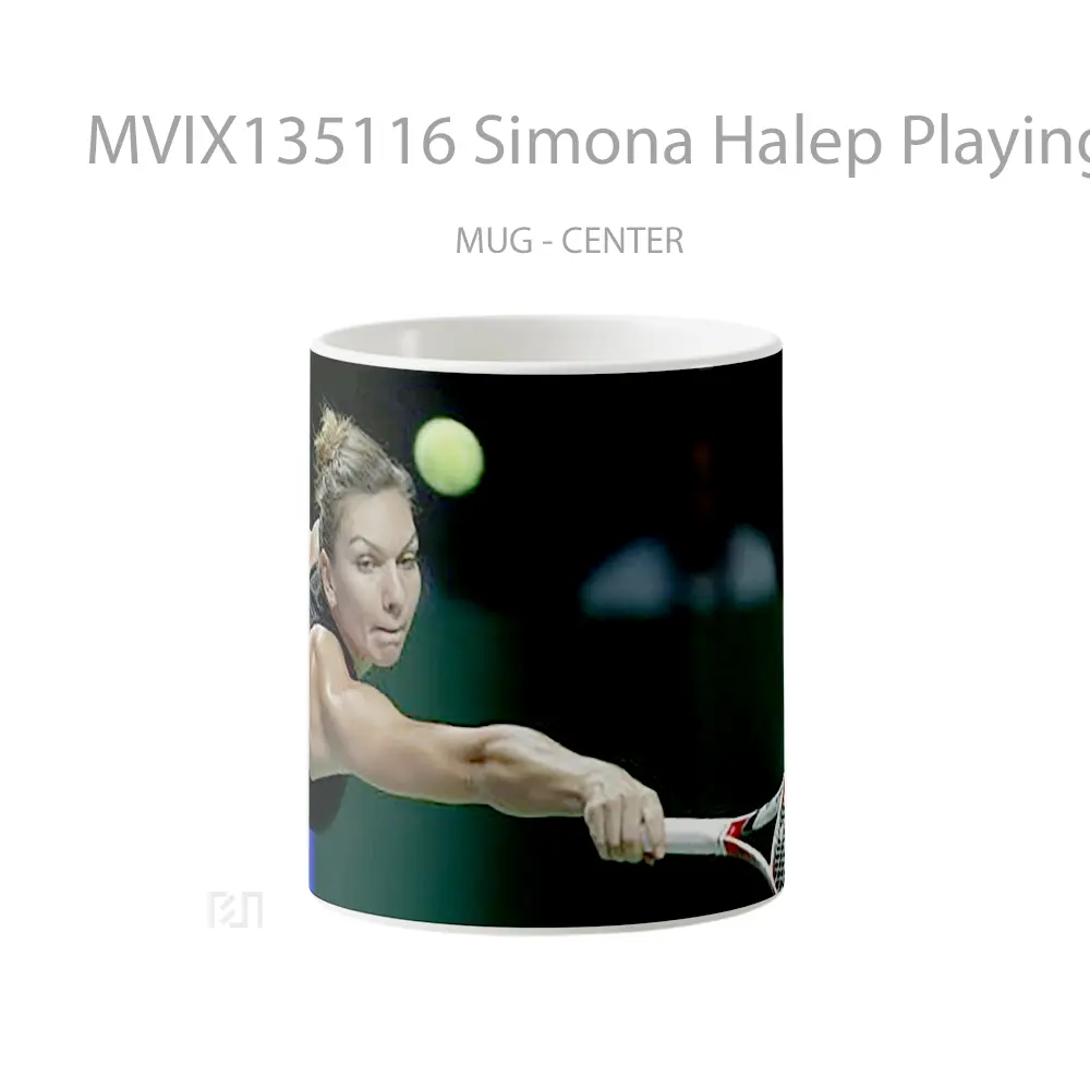 Mug Simona Halep Playing Tennis Gelas Keramik Unik