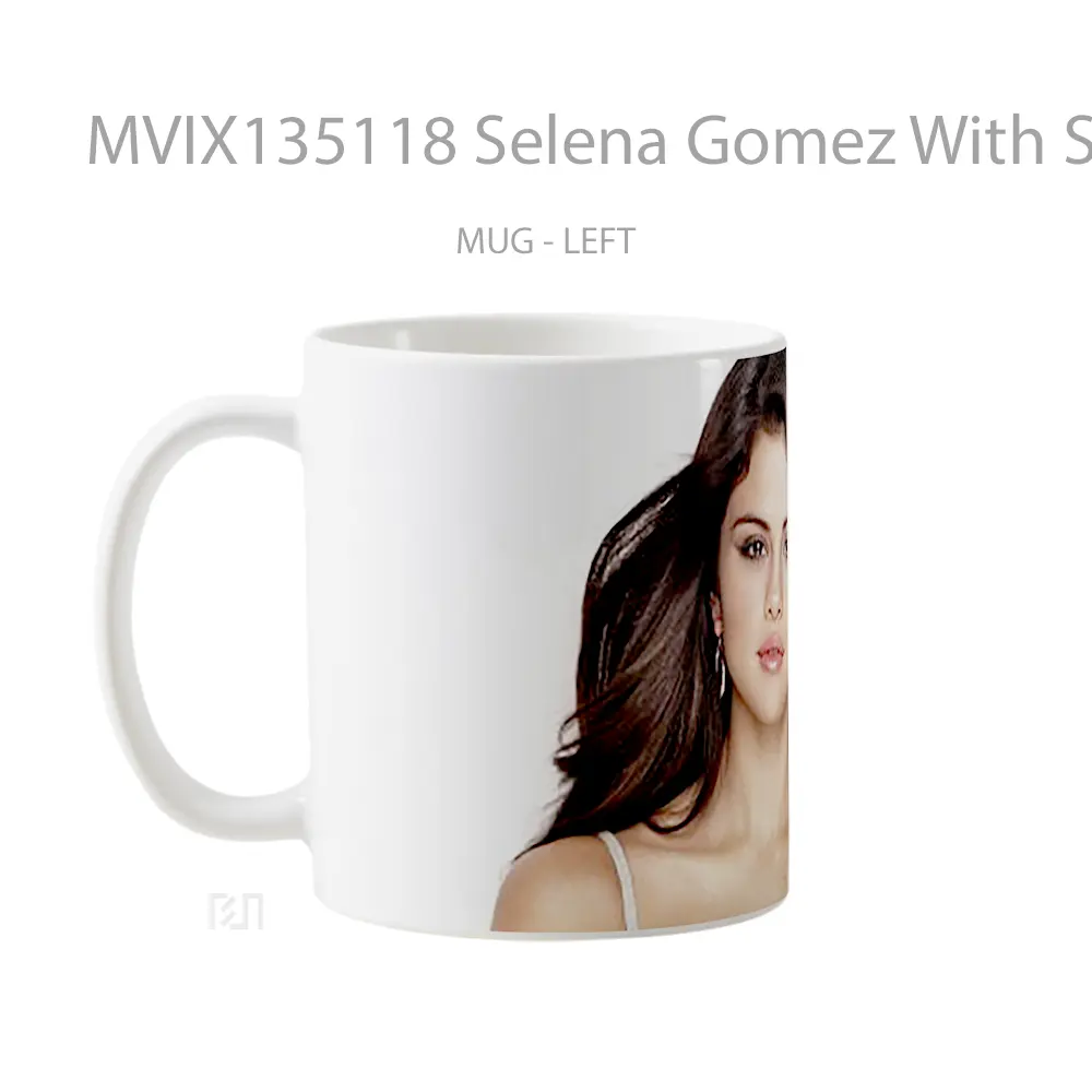 Mug Selena Gomez With Straight Hair Gelas Selebriti - All-side / Desain