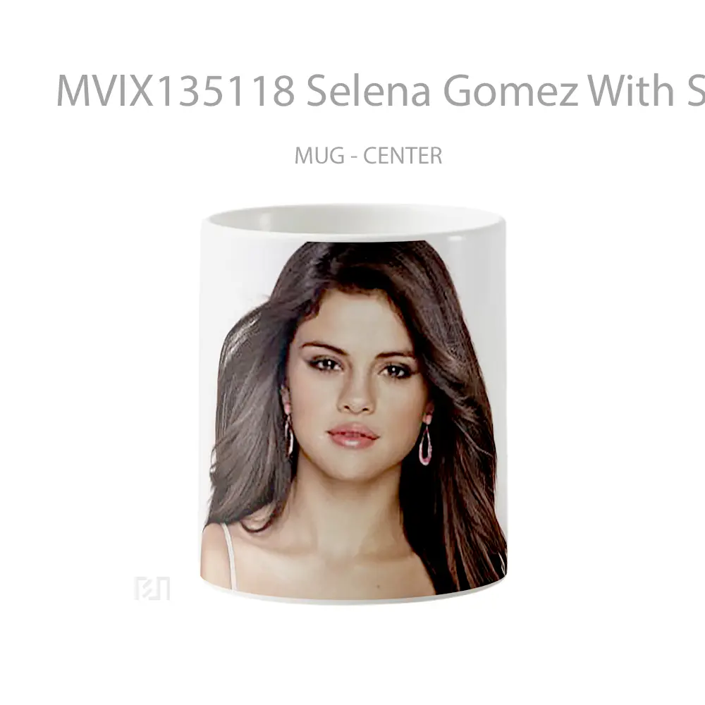 Mug Selena Gomez With Straight Hair Gelas Selebriti