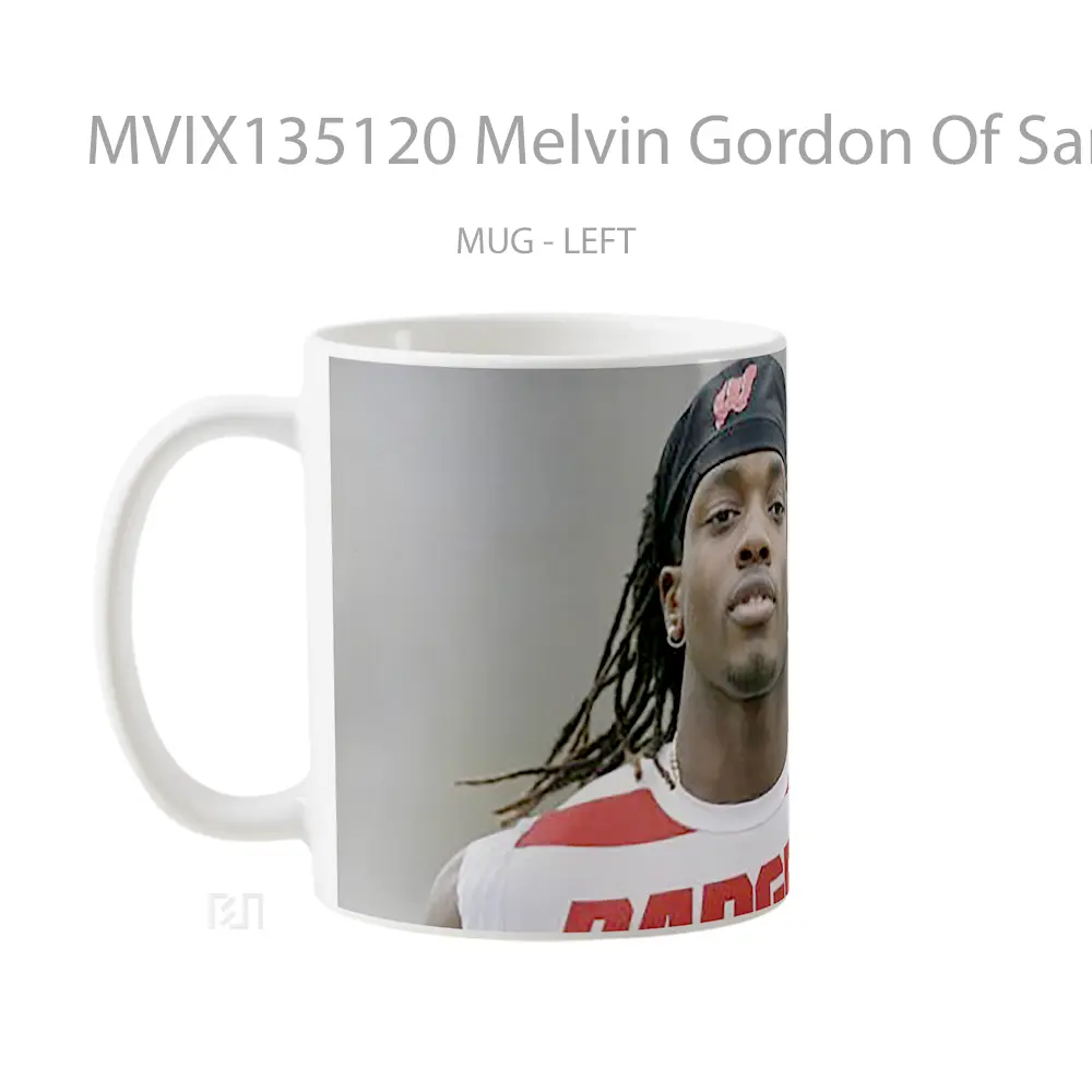 Mug Melvin Gordon Of San Diego Chargers Gelas Keramik Unik - All-side / Desain