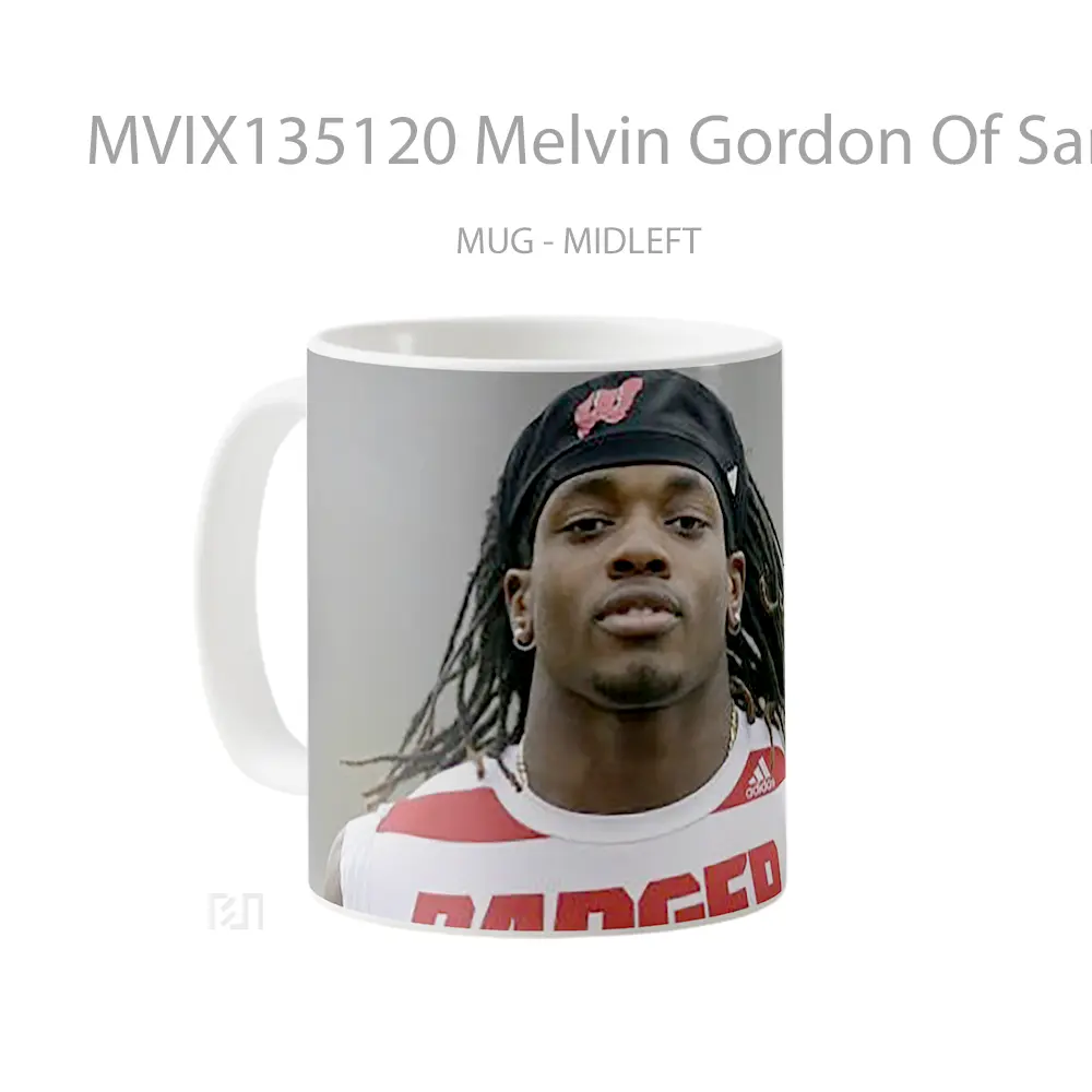 Mug Melvin Gordon Of San Diego Chargers Gelas Keramik Unik - All-side / Desain