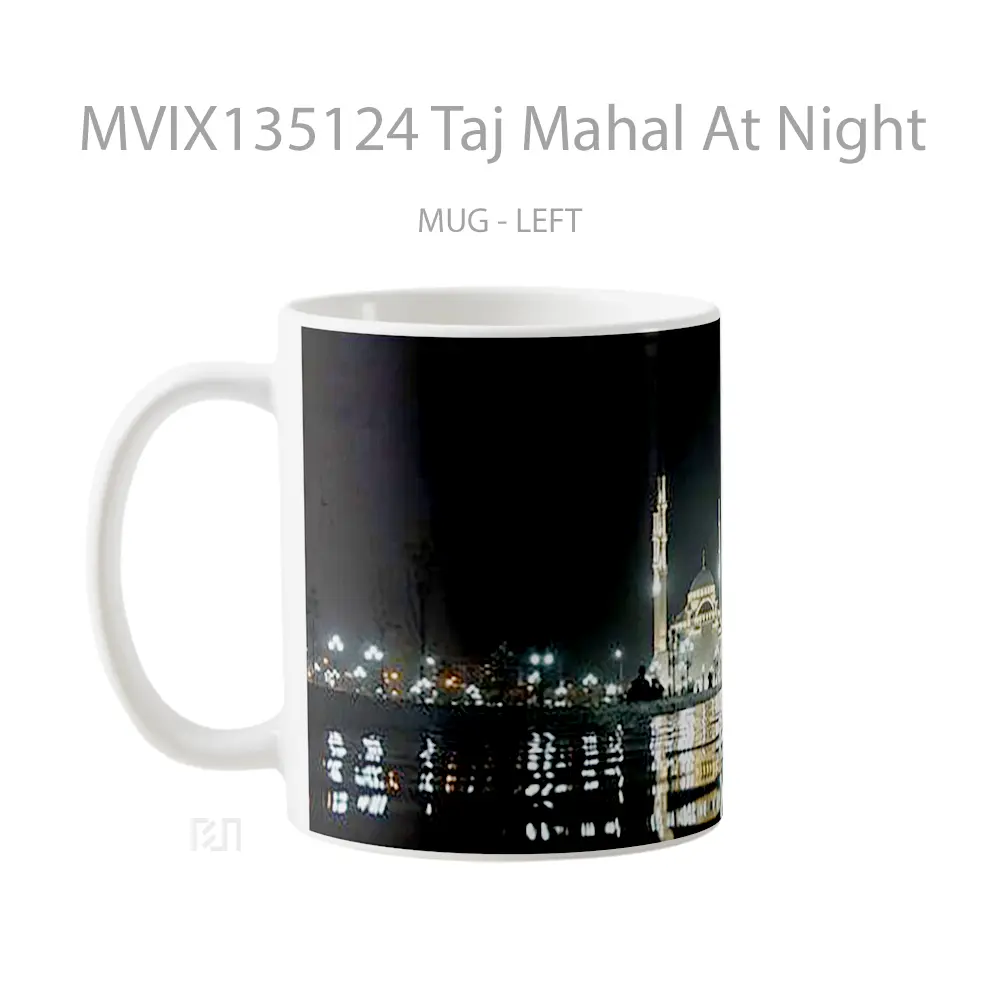 Mug Taj Mahal At Night Gelas Keramik Unik - All-side / Desain