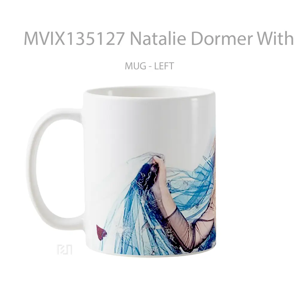 Mug Natalie Dormer With Blue Dress Gelas Keramik Unik - All-side / Desain