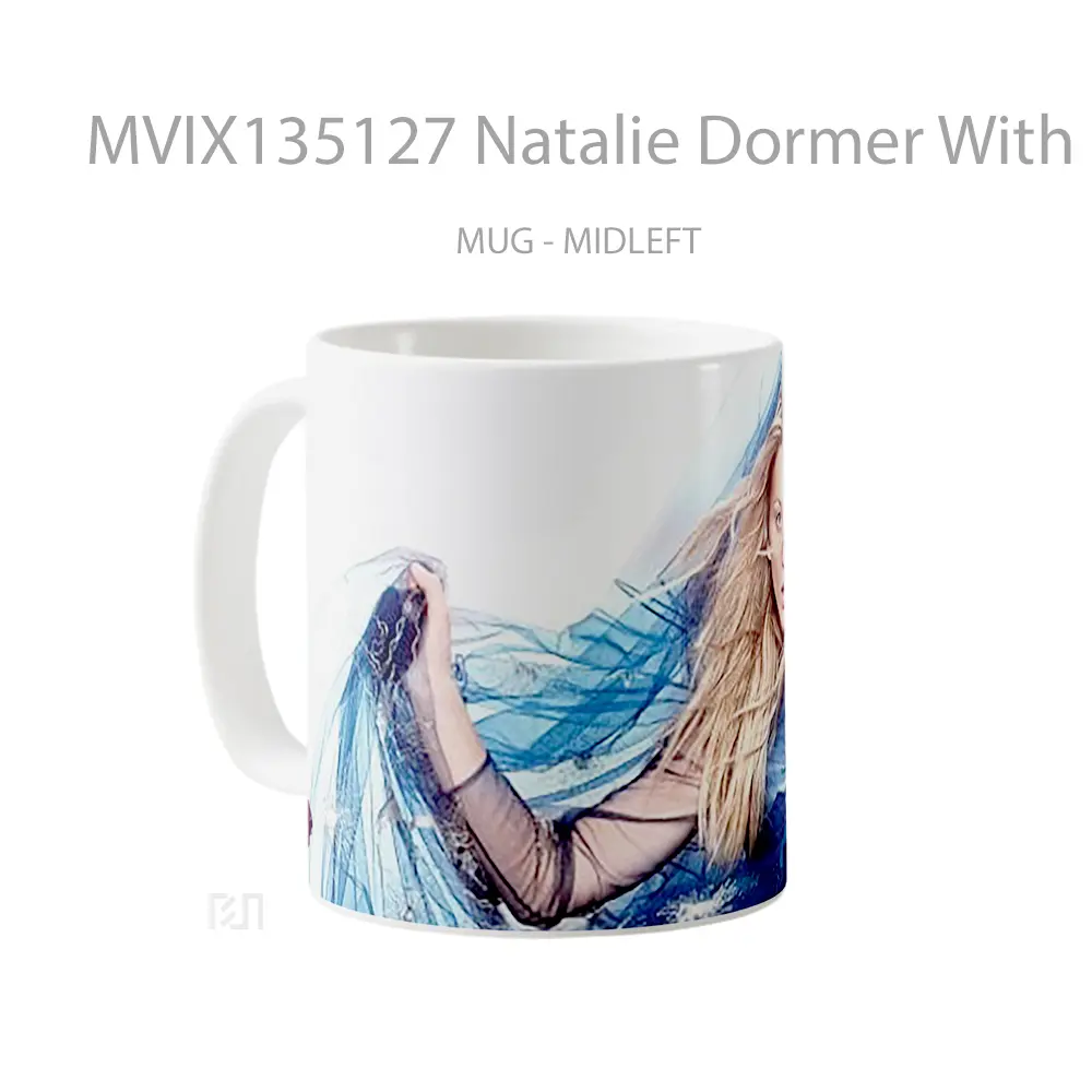 Mug Natalie Dormer With Blue Dress Gelas Keramik Unik - All-side / Desain