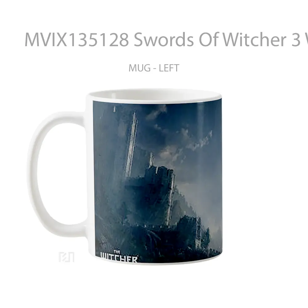 Mug Swords Of Witcher 3 Wild Hunt Gelas Keramik Unik - All-side / Desain