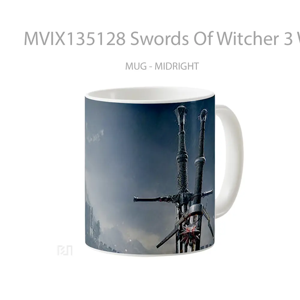 Mug Swords Of Witcher 3 Wild Hunt Gelas Keramik Unik - All-side / Desain