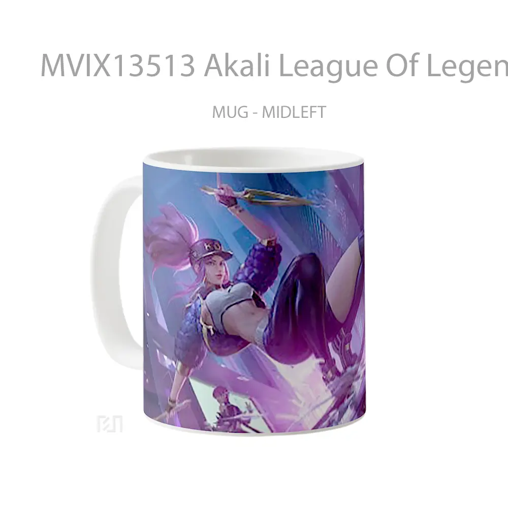 Mug Akali League Of Legends Cangkir Gamer - All-side / Desain