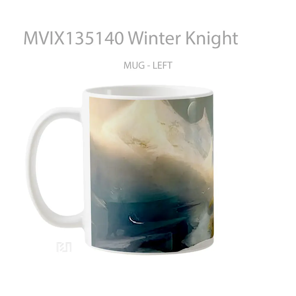 Mug Winter Knight Gelas Fantasi - All-side / Desain